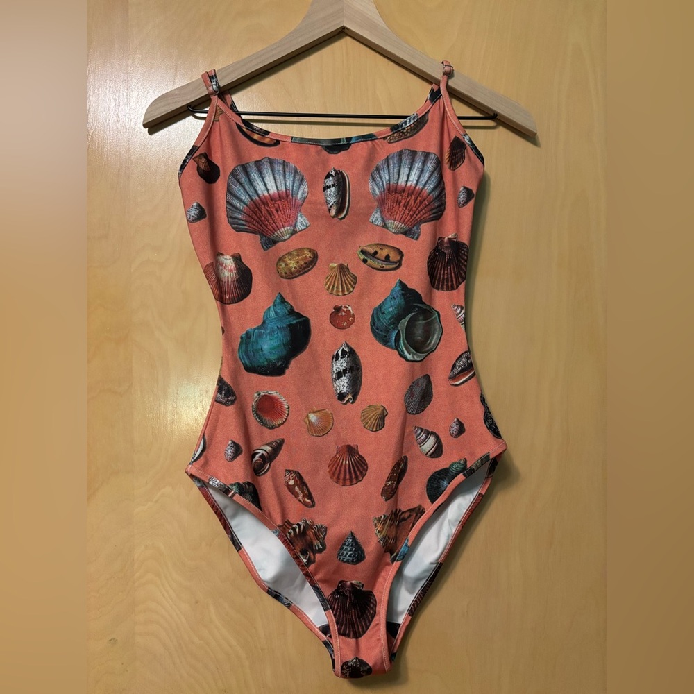🐚 Samantha Pleet Seashell Print Swimsuit 🐚 size M